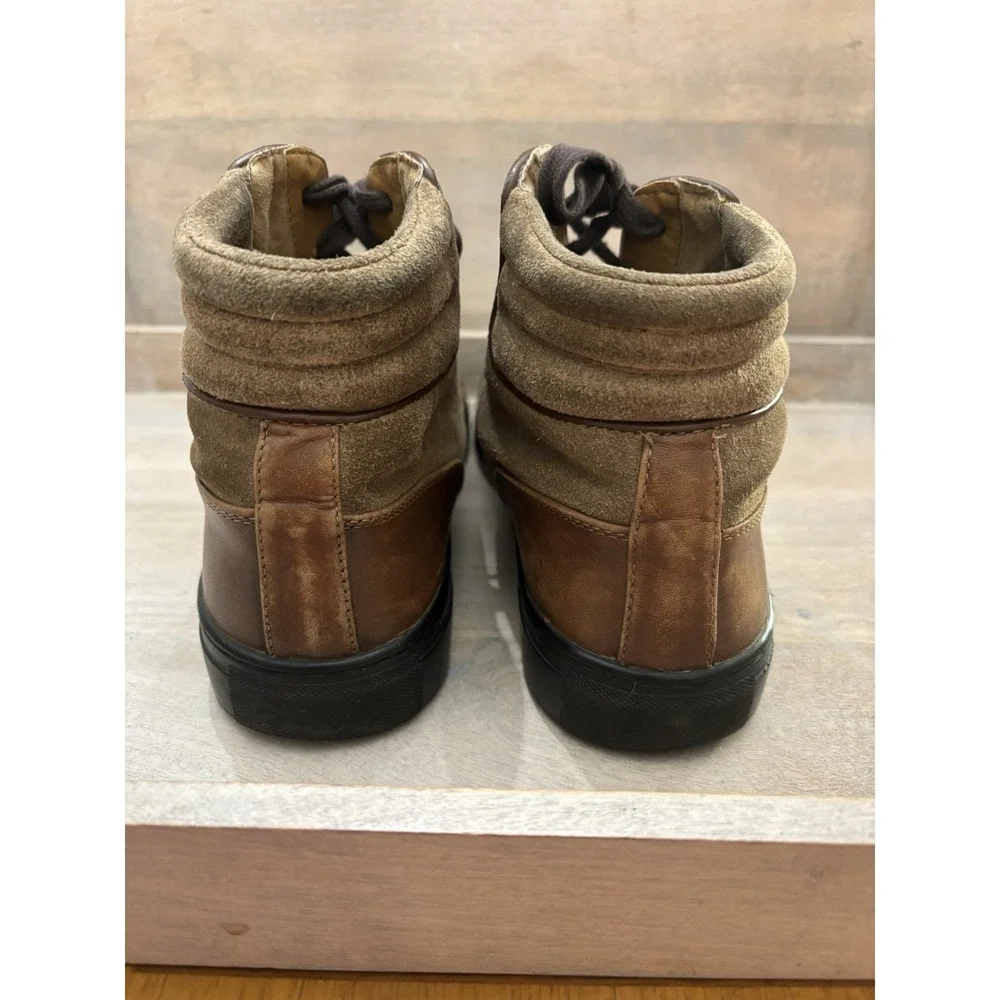 Kenneth Cole Reaction Call The Shots 2 Brown Leather Sneaker 8.5 M High Top
